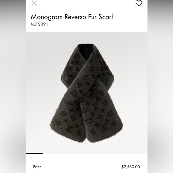 Louis Vuitton Monogram Reverso Mink Scarf - Picture 7 of 10